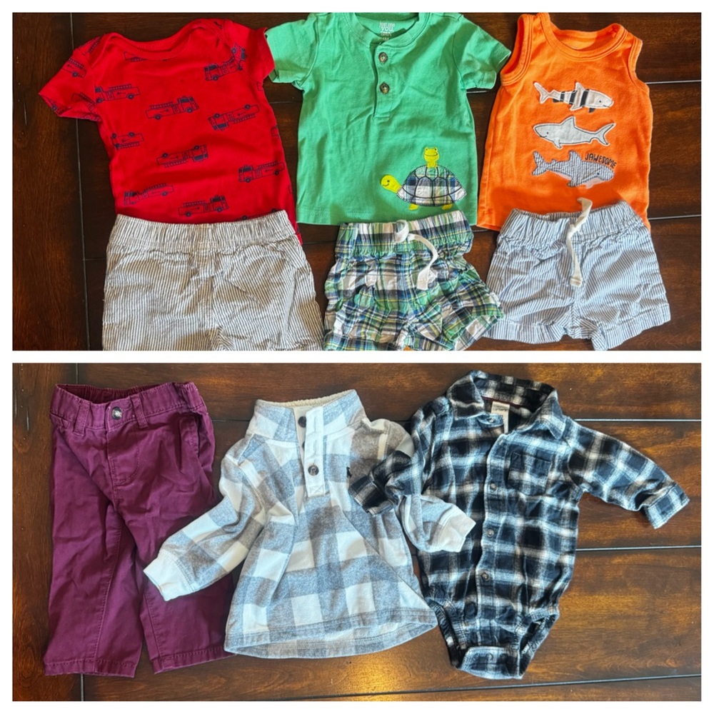 Colorful Baby Clothing Set - 6 months - 9 pieces